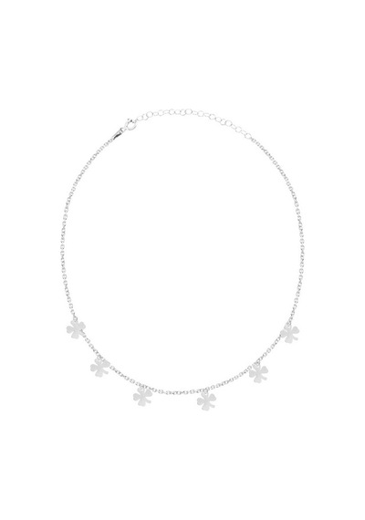 Gümüş Rengi Kaplamalı Dört Yapraklı Yonca Figürlü Gümüş Kolye Gold - Rose Gold - Gümüş Gümüş Rengi Kaplamalı Dört Yapraklı Yonca Figürlü Gümüş Kolye Gold - Rose Gold - Gümüş