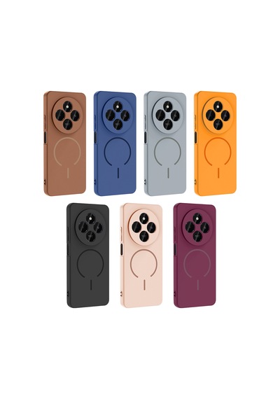 Xiaomi Redmi 14c 4g Kılıf Magsafe Destekli Kamera Korumalı Yumuşak Silikon Pazarplus Rose Pembe
