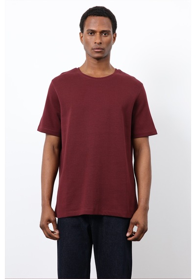 Antioch Regular Fit Basic Erkek T-shirt Bordo