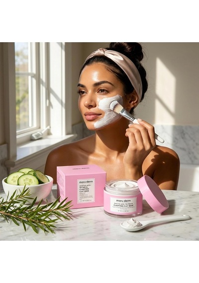 Maruderm Salisilik Asit + Çay Ağacı Yağı Kil Maskesi Siyah Nokta Ve Gözenek Görünümü Karşıtı Arındırıcı Vegan Yüz Maskesi, 100 Ml