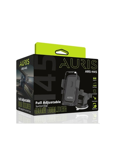 Auris H45 Boy Ayarlı Vantuzlu Araç İçi Telefon Tutucu Siyah