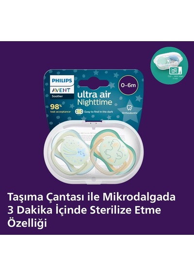 Philips Avent Scf376/18 Ultra Air Emzik 0-6 Ay Mavi Çok Renkli