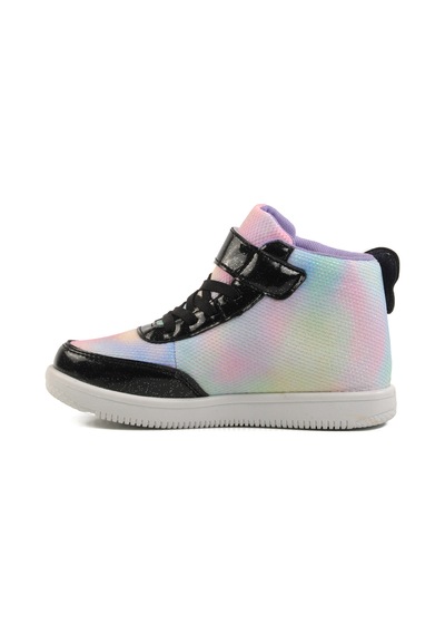 Siyah Cırtlı Bilek Boy Kız Çocuk Sneaker 6503 F Siyah