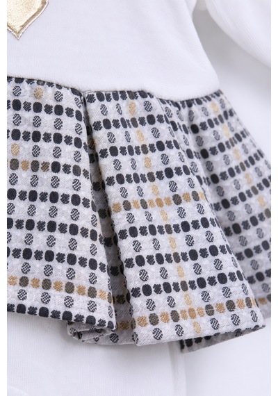 Babyhola %100 Pamuk Premium Kalite Kadife Kız Bebek Tulum 13446 Gri