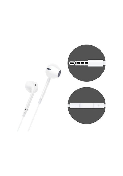 Jopus K50 Apple Uyumlu iPhone 6g\5g İle  Mikrofonlu Kulaklık Beyaz Diğer