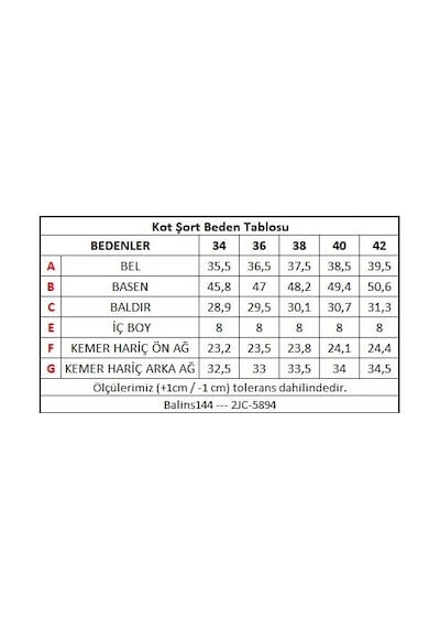 Balins Kadın Kot Şort Gri
