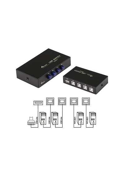 4 Port Çoklu Bağlantı Yazıcı Printer Usb Çoklayıcı Switch Hub