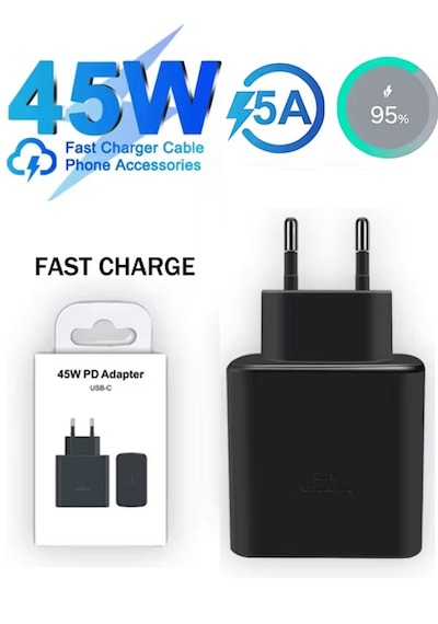 Samsung Galaxy Tab S11 S10 S9 S8 S7 Fe Ultra Plus 5g Wi-fi Uyumlu 45w Turbo Hızlı Şarj Adaptörü -