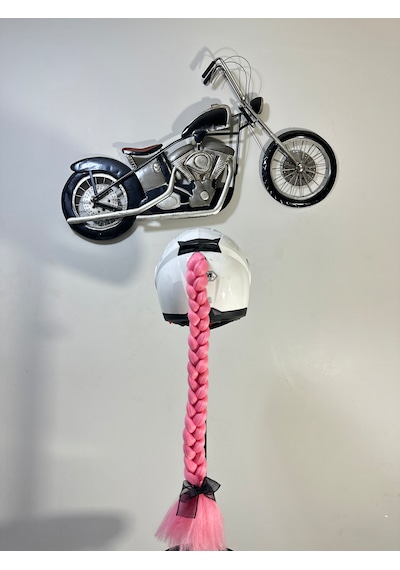 Motor & Motosiklet Pembe Örgü Saç Kask Dış Aksesuarı Diğer