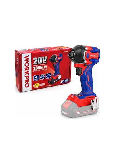 Workpro Wp390105 20volt 230nm Kömürsüz Profesyonel Şarjlı Darbeli Tornavida Akü Dahil Değildir