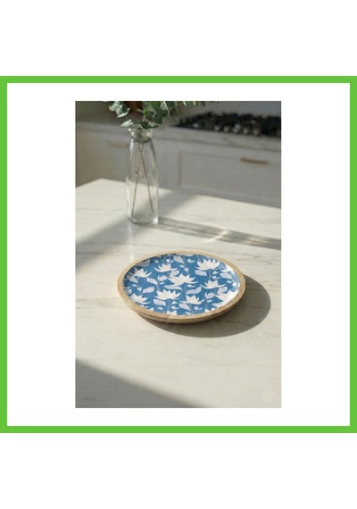 Bezos Mango Agacı Pasta Tabağı & Sunum Tabağı 20 Cm Desenli Dmc Çok Renkli
