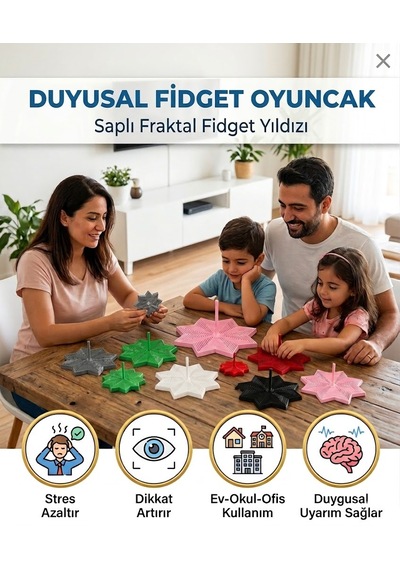 Dönen Mucize Yıldız - Eğitici Mekanik El Becerisi Geliştirici Oyuncak-turuncu