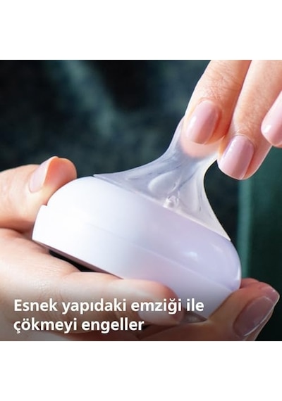 Doğal Tepkili Biberon Emziği, 2 Li Paket, 0 Ay+, 1 Numara, Akıtmaz Emzik, Kolik Ve Gaz Önleyici, Bpa İçermez, Scy961/02