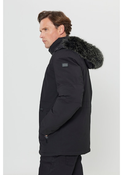 Ac&co Erkek Sıyah Standart Fit Çıkma Kürk Kapüşonlu Fermuarlı Yan Cep Kalın Dolgulu Mont Siyah Ac&co Erkek Sıyah Standart Fit Çıkma Kürk Kapüşonlu Fermuarlı Yan Cep Kalın Dolgulu Mont Siyah