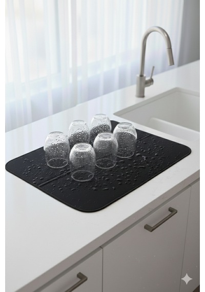Askılı Bulaşık Matı Süper Emici Bulaşık Kurutma Matı 44x36cm Tezgah Üstü Bulaşık Matı Belirtilmemiş Diğer