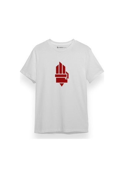The Hunger Games Hand Beyaz Kısa Kol Erkek Tshirt 001