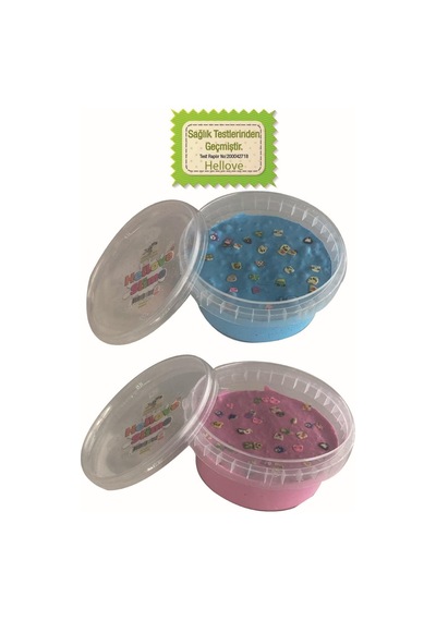 Hellove Slime Ele Yapışmayan Hayvan Figürlü Pembe Mavi Renk 2 Kutu