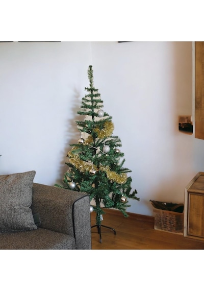 T.concept Yılbaşı Çam Ağacı 150 Cm Boy, 300 Dal, Noel Yılbaşı Dekorasyonu, Metal Ayaklı, Kutulu