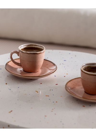 Madame Coco Pacis 2 Kişilik 4 Parça Kahve Fincan Seti - Terra Cotta - 90 Ml 8684427348871 Çok Renkli
