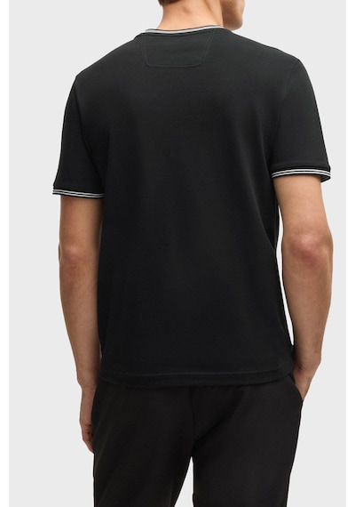 Boss Streç Pamuklu Regular Fit Bisiklet Yaka T Shirt Erkek T Shirt 50521245 001 Siyah