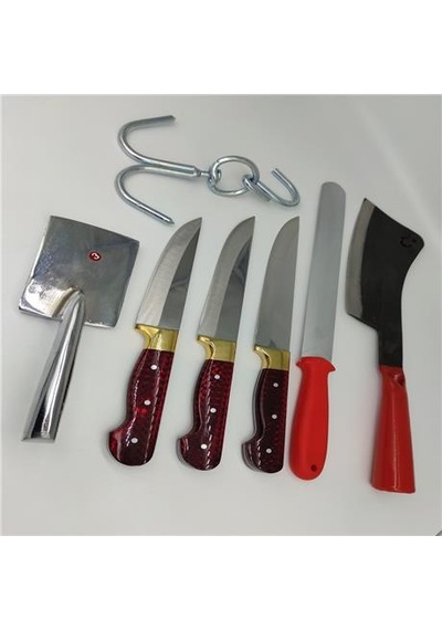 Mika Saplı Kırmızı 7 Parça Kurban Seti