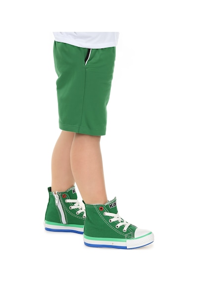 Kiko Kids Tinna Bağcıklı Erkek Çocuk Boğazlı Keten Spor Ayakkabı Yeşil