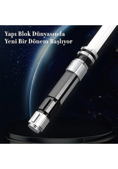 Reobrix 99013 Işın Kılıcı Beyaz Yaratıcı Yapı Blok Seti Building Blocks Lightsaber - 606 Parça