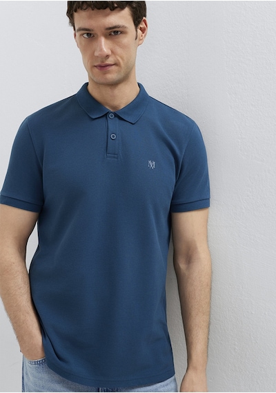 Mavi - Mavi Mühür Logo İşlemeli Mavi Polo Tişört 8804370764