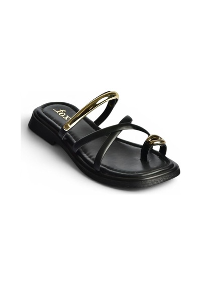 Fox Shoes Y973611309 Siyah Kadın Terlik