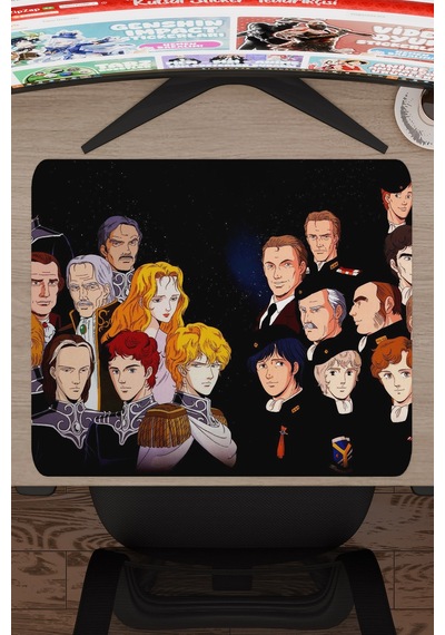 Ginga Eiyuu Densetsu Anime V4 - 48x40 Xl Gaming Kauçuk Kaymaz Taban Mouse Pad Fare Altlığı
