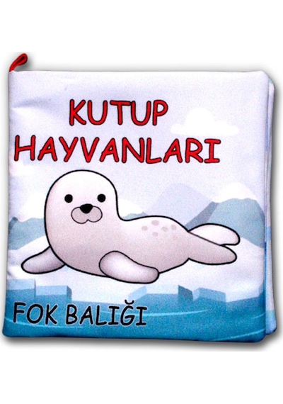 Tox Kutup Hayvanları Kumaş Sessiz Kitap T056 - Bez Kitap , Eğitici Oyuncak , Yumuşak Ve Hışırtılı