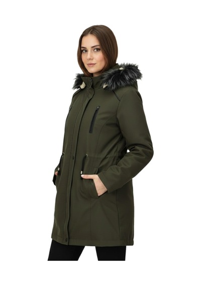 Baglan Kadın Kapüşonlu İçi Peluş Mont Bgl-st05029 Haki