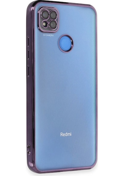 Mey İthalat Redmi 9c Kılıf Lensli Silikon - Mor