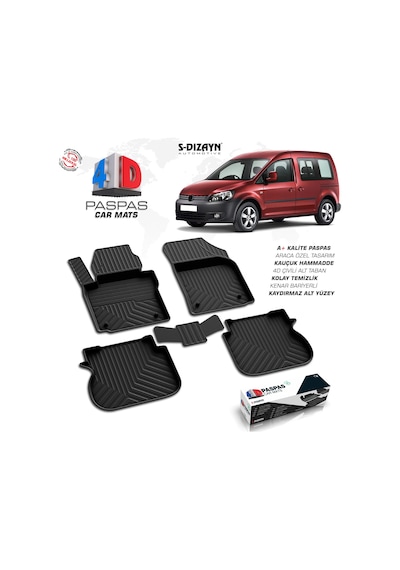 Vw Caddy 4D Havuzlu Paspas 2004-2019