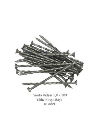 Sunta Vidası, 5,0 X 100 Mm, 10 Adet, Yhb Vida 5 x 100