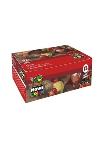 Nova Color Guaj Boya 12 Renk - 25 ML x 12 Nc-461