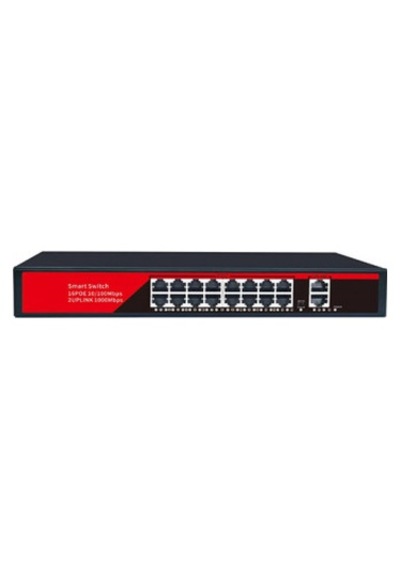 Ezcool Ez-16psf 16 Port 16xfe+2xge Gigabit Poe Switch 240w