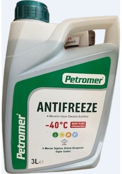 Petromer Organic Antifiriz -40 Yeşil 3 Litre Kullanıma Hazır