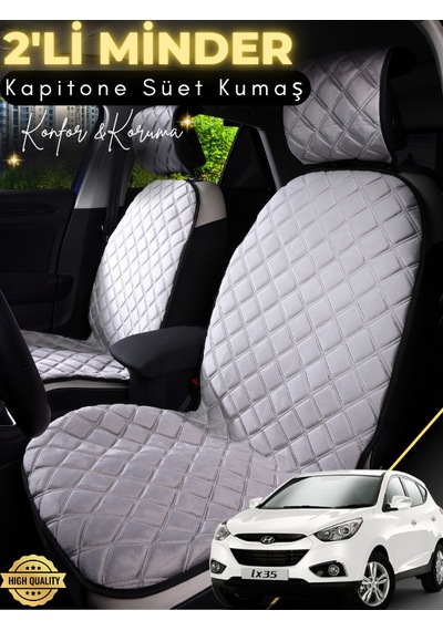 Hyundai İx35 Uyumlu 2'li Süet Oto Koltuk Minderi Terletmez Universal Oto Koltuk Kılıfı A3