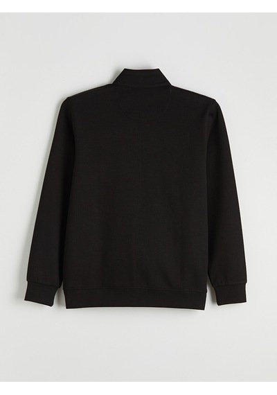 Lcw Vision Siyah Dik Yaka Erkek Fermuarlı Sweatshirt