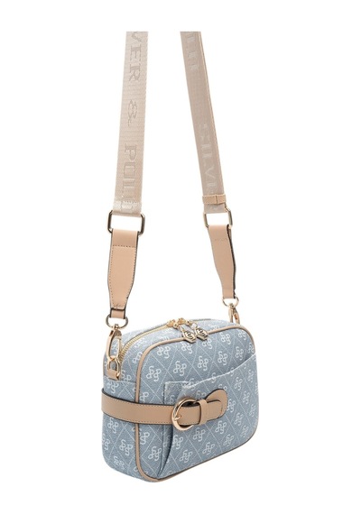 Silver & Polo Silver Polo Mavi - Ten Monogram Kadın Çapraz Çanta Sp1256
