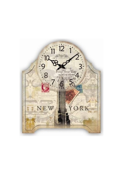 Saatler-MB NEW YORK TEMALI DUVAR-MASA  SAATİ-24*19,5*3 CM