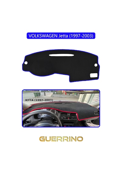 Volkswagen Jetta 1997-2003 Torpido Koruma Halısı Mavi Kenar