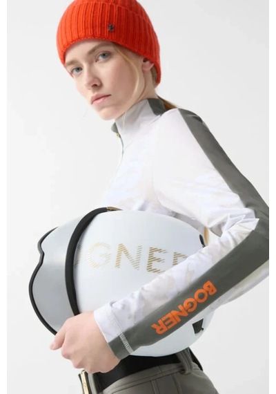 Bogner Julina Retro Tasarımlı Teknik Üst Kadın Kayak Içlik İçlik Beyaz