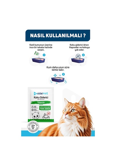 Onevet Kedi Kumu Koku Giderici Yaseminli 15 Adet 25 Gr