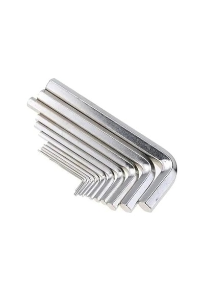 Çelik Alyan Anahtar Seti, 9 Parça, 1.5 Mm İle 10 Mm Arası Boyutlar