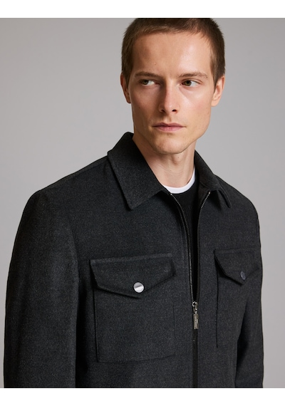 Pierre Cardin Antrasit Regular Fit Fermuarlı Ceket 50327909-vr006