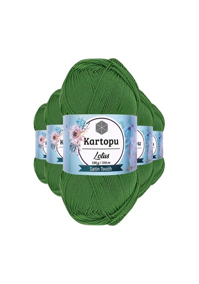 5 Adet Lotus Bikini Büstiyer Bluz Örgü İpi  K486 Çam Yeşili