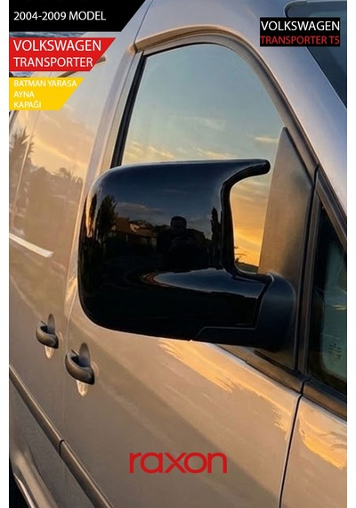 Volkswagen Transporter T5 2004-2009 Batman & Yarasa Ayna Kapağı Parlak Piano Black Sport