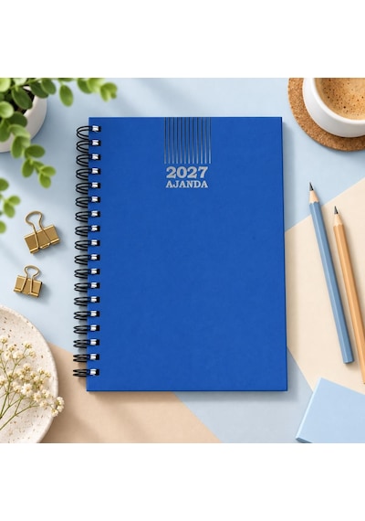 Ofisinn 2027 17x24 Cm Sert Kapak Spiralli Günlük Ajanda Planlayıcı Lacivert